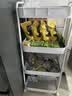 全品屋小推车置物架可移动落地收纳架家用零食厨房多层碳钢带轮架子肆白 实拍图