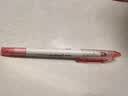 uni三菱 双头荧光记号笔 学生作业手账绘画标记笔彩色笔 细0.4mm粗4mm PUS-103T 1支/袋 烟红色 实拍图