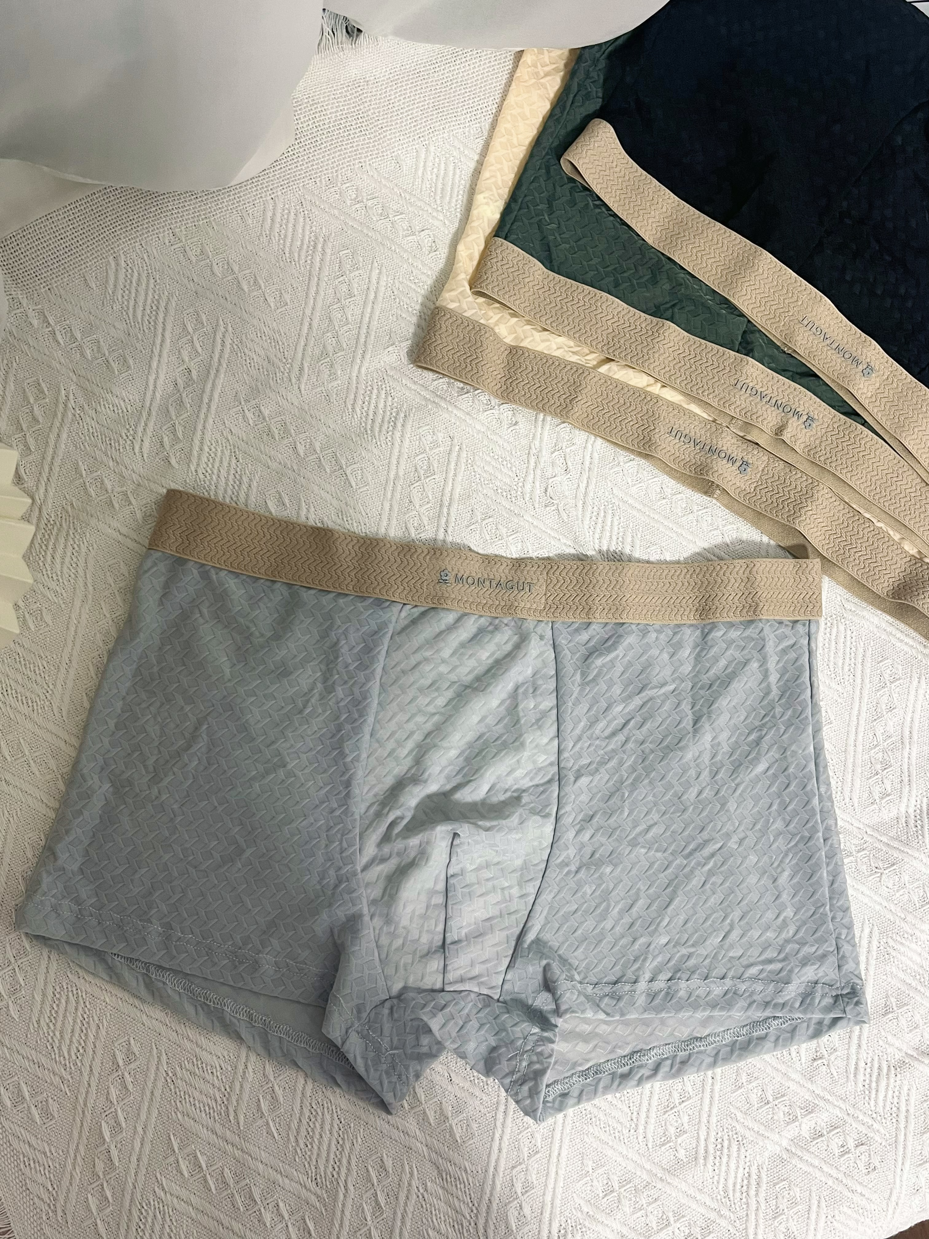 梦特娇（MONTAGUT）男士内裤冰丝无痕10A抗菌防阴囊潮湿底档四角裤透气亲肤平角短裤 实拍图