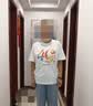 貂卡短袖班服定制t恤情侣订制文化衫广告衫diy上衣工作衣服印图字logo 白色 L 实拍图