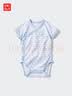优衣库婴幼儿网眼包臀衣/短袖/1件装宝宝衣服连体衣481772 43 黄色 70cm 实拍图