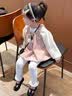 G.duck小黄鸭童装女童套装春秋季新款女宝宝周岁礼服儿童公主裙子三件套 GQ120款 粉红色 90 尺码1~2岁【 80-90cm】cm 实拍图