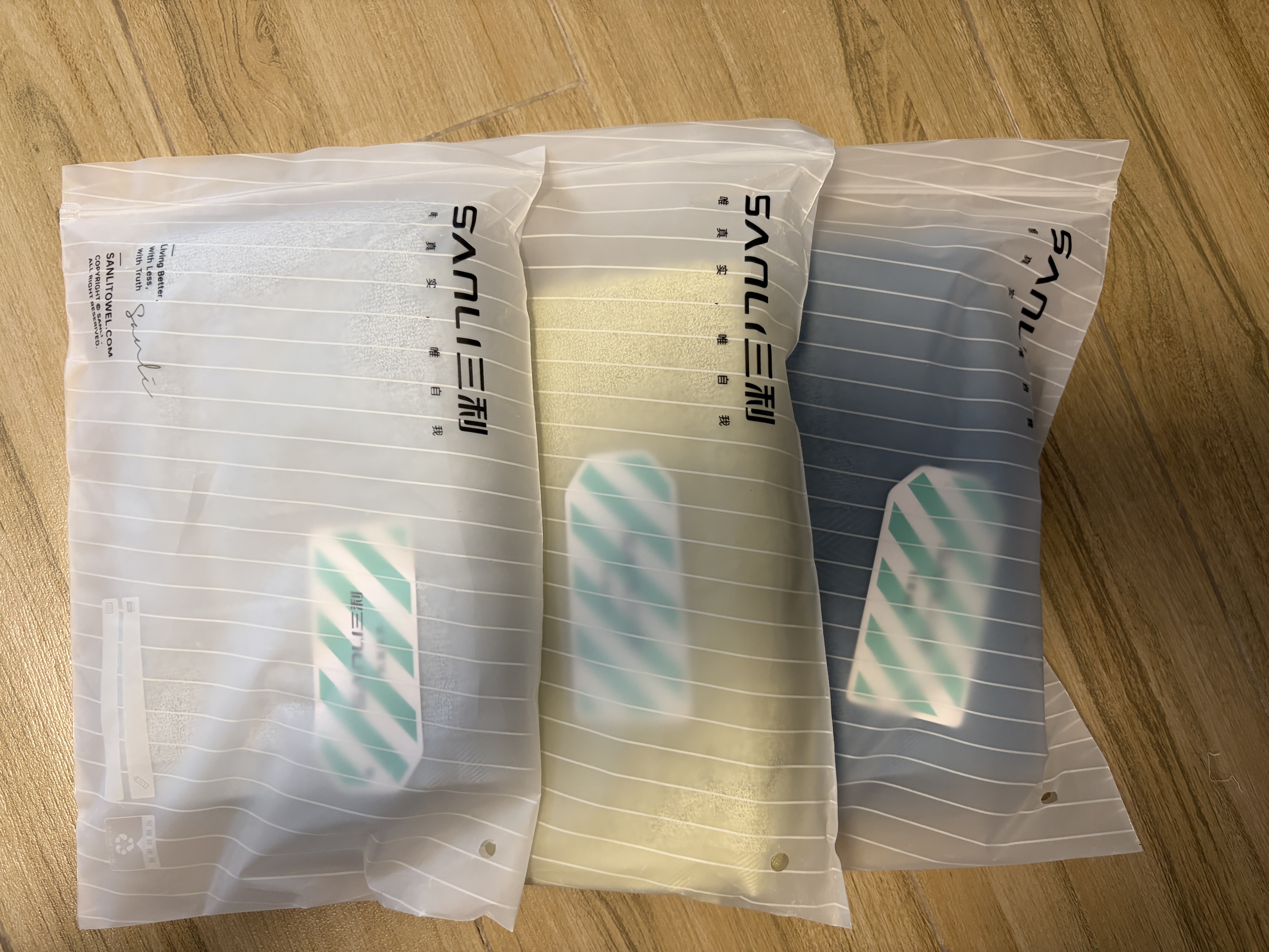 三利竹纤维毛巾3条A类柔软吸水速干男洗脸运动家用女洗澡105g 34*73cm 实拍图
