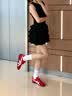 Onitsuka Tiger鬼塚虎新款复古运动休闲鞋 轻便男女款薄底鞋 RUNSPARK 红色 39 实拍图
