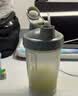 Blender Bottle蛋白粉摇摇杯运动水杯 大容量塑料杯带刻度健身便携搅拌男士女生 经典款V2透明黑600ml 实拍图