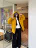 鸭鸭（YAYA）冰壳羽绒服女2026秋冬新款外套保暖男女短款三防加厚抗静电面包服 米白色 M 【建议110-130斤】 实拍图