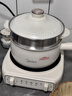 美的（Midea）电煮锅 小电锅 电蒸锅 电火锅 电热锅 分体式可拆洗 2.6L学生宿舍多功能锅 泡面锅 XZC2061 配蒸笼 实拍图