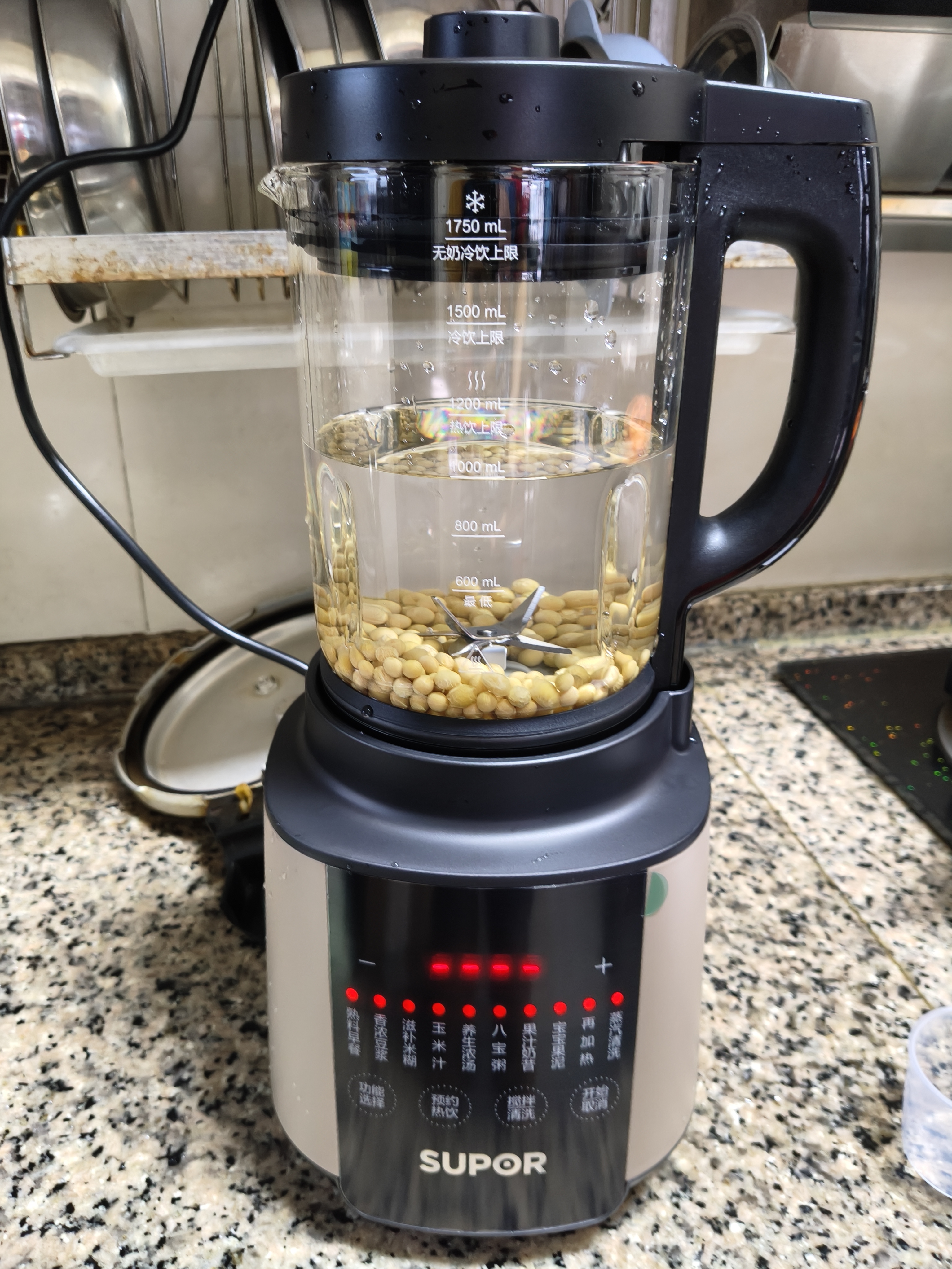 苏泊尔（SUPOR）破壁机 家用新款五谷杂粮多功能辅食料理机 1.75L大容量全自动免煮豆浆机 榨汁机 【蒸汽自清洁】10大功能菜单 实拍图