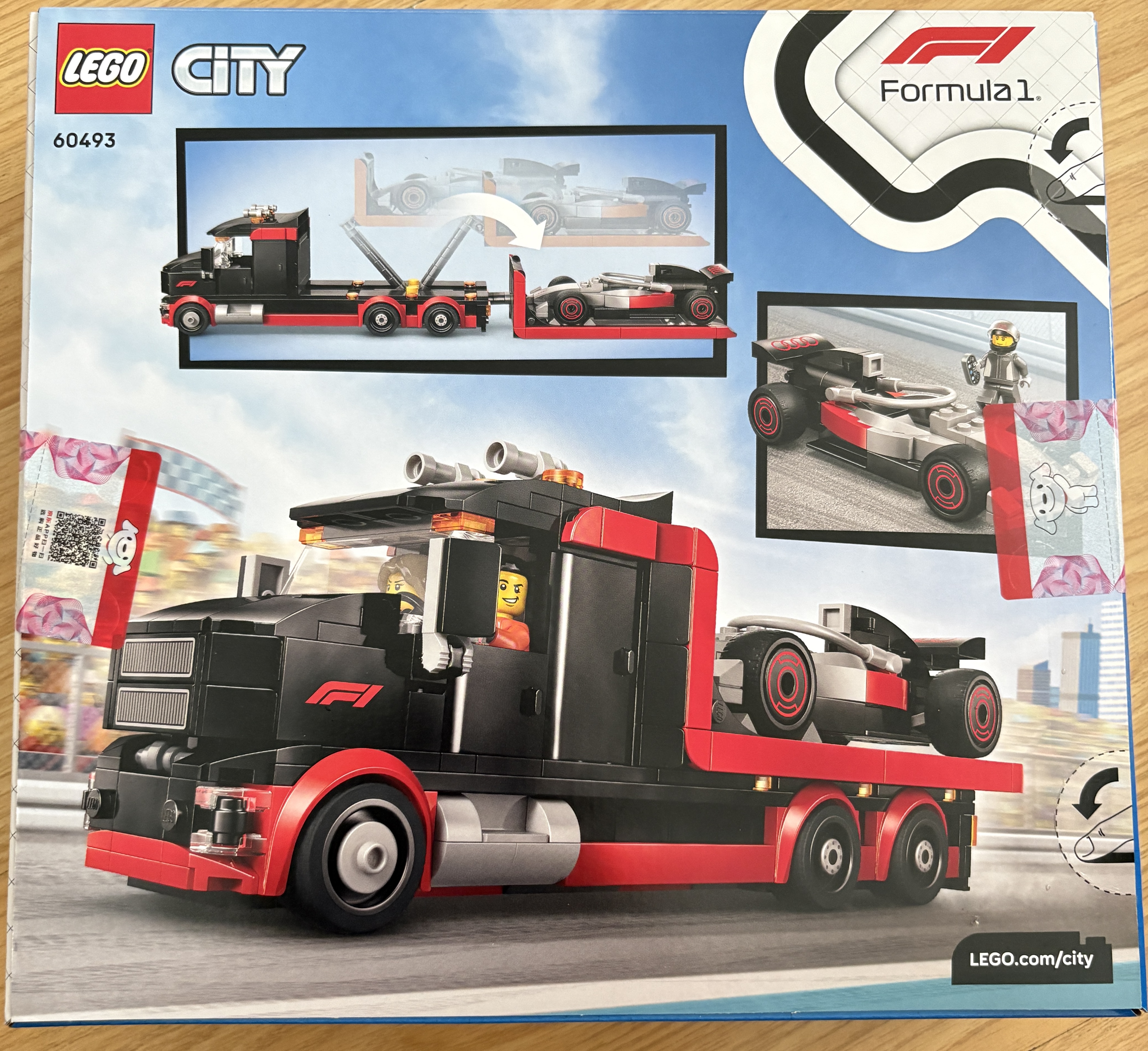 乐高（LEGO）积木城市组60493 运输卡车奥迪F1赛车男女孩儿童玩具生日礼物 实拍图
