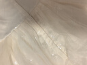 小咔衣浓（Xiaokayinong）儿童礼服公主裙长袖花童婚礼蓬蓬纱女童主持人钢琴演奏演出服夏季 香槟色L068中袖长款 170 实拍图