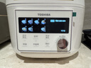东芝（TOSHIBA）【旗舰新品】小白露风冷电压力锅 5L 4-8人高压锅家用IH锁鲜0排气 纯钛0涂层+陶瓷双胆PC-50MXVC 实拍图
