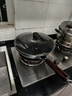 京严传家老炒锅铁锅无涂层炒菜不粘锅家用精铁锅具燃气电磁炉用已开锅 【灶具通用】适合2-3人  赠盖铲  直径 30cm 百年工艺｜传统铁锅｜健康不沾 实拍图