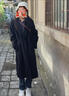 诗蒂淑风衣外套女秋冬季新款韩版小个子高级感学生青年中长款毛呢子大衣 黑色 薄款 M 【100-118斤】 实拍图
