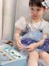 BAGEL爱艾莎公主玩具小女孩生日礼物发首饰实用礼盒3-6-12岁儿童套装扮 蓝色冰雪礼盒141件套方形首饰盒 实拍图