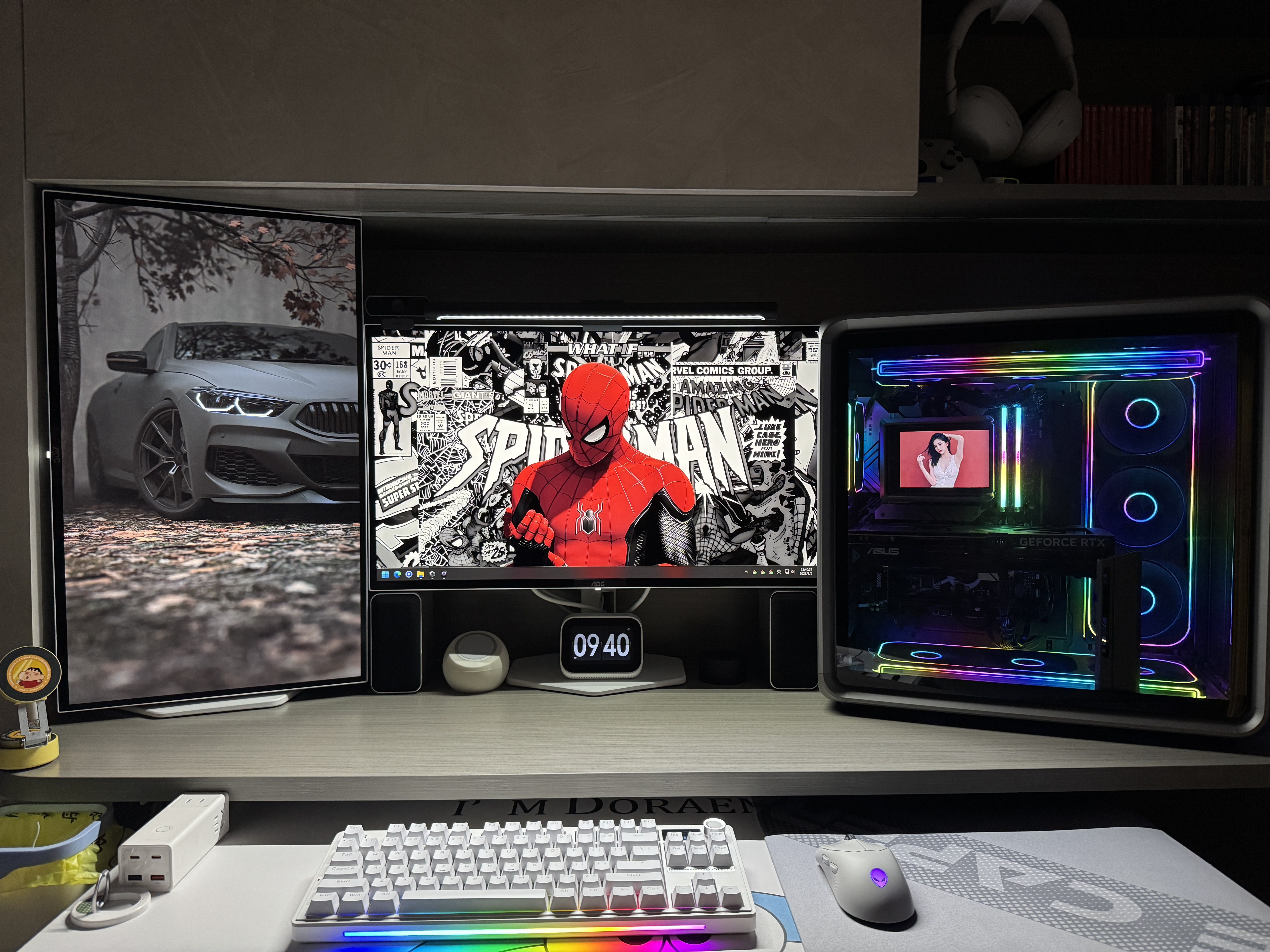 AOC 26.5英寸2K 原生280Hz 四代WOLED 10Bit HDR500 硬件低蓝光TUV 典雅白电竞游戏显示器Q27G4ZDP/WS 实拍图