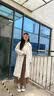 梓洛兰ZiLuoLan套装女2026秋季新款女装流行风格韩版穿搭中长款毛呢外套 米白外套+杏Polo领毛衣+咖裤裙 6462 S 建议75-95斤 实拍图