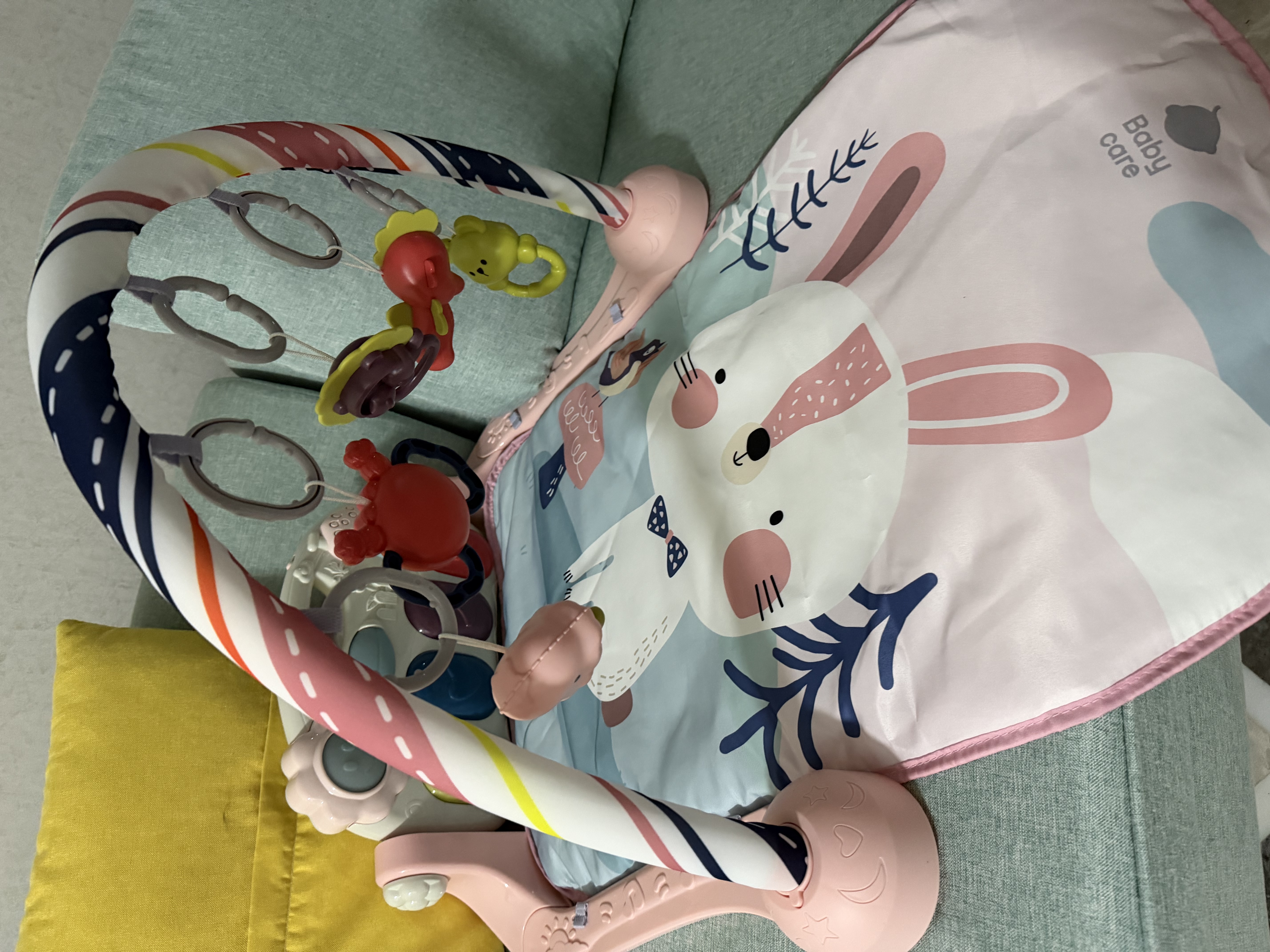 babycare婴儿健身架脚踏钢琴0-1岁新生儿见面礼物宝宝安抚玩具多布拉兔子 实拍图