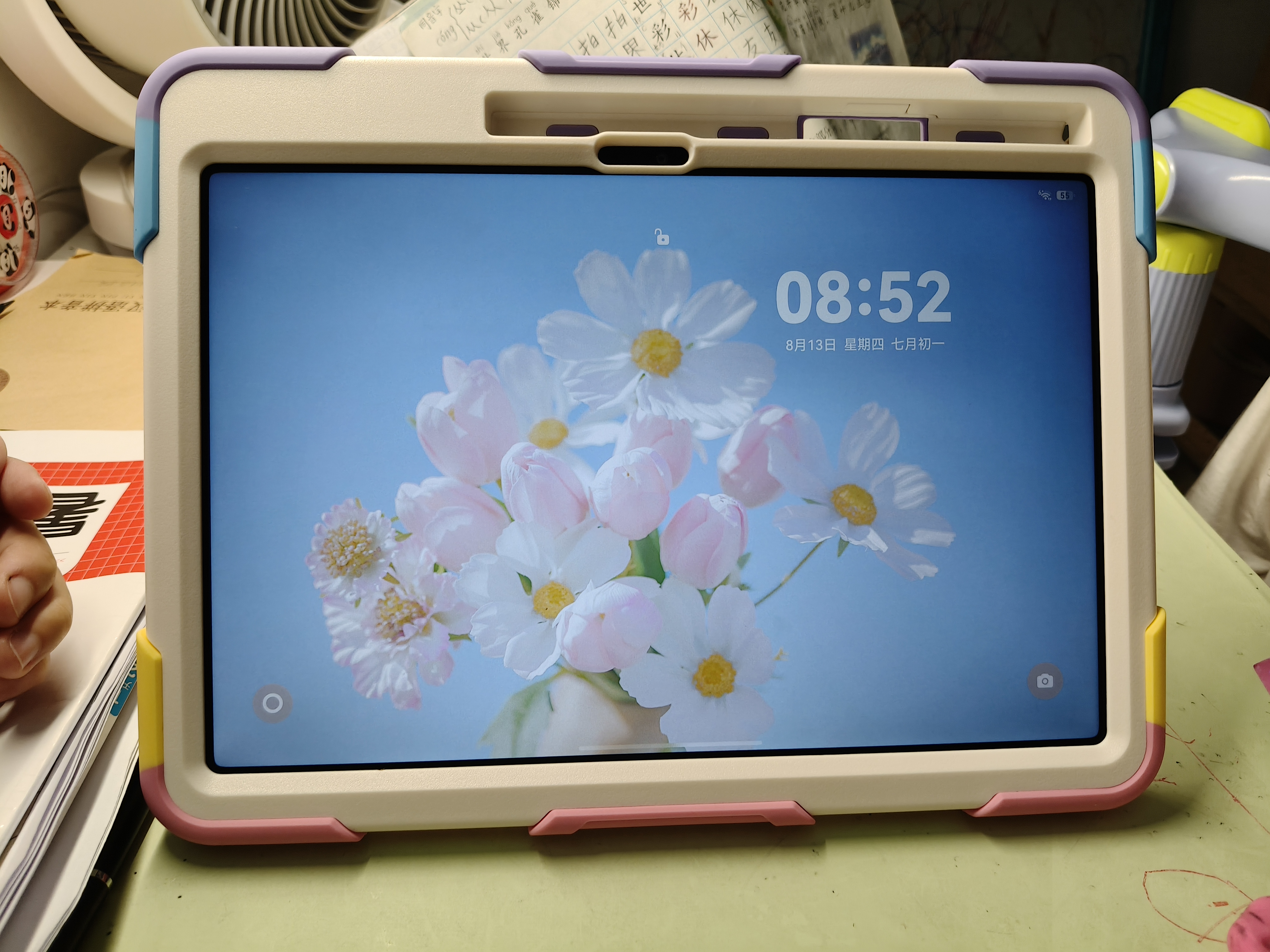 ROISKIN华为平板保护套matepad11带笔槽2023防摔弯10.4带支架12.6硅胶Air11.5荣耀v8pro儿童x9保护壳13.2 炫彩粉 钢化膜+触屏笔+随机贴纸 Matepad 11. 实拍图