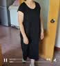 德玛纳【干爽220G索罗娜】夏季慵懒连袖后背镂空宽松女t恤式连衣裙 实拍图