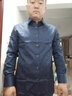 十米布（SHIMIBUman） 丝光棉长袖衬衫男免烫商务职业正装纯棉小领衬衫韩版修身白衬衣 藏青色方领 41 实拍图