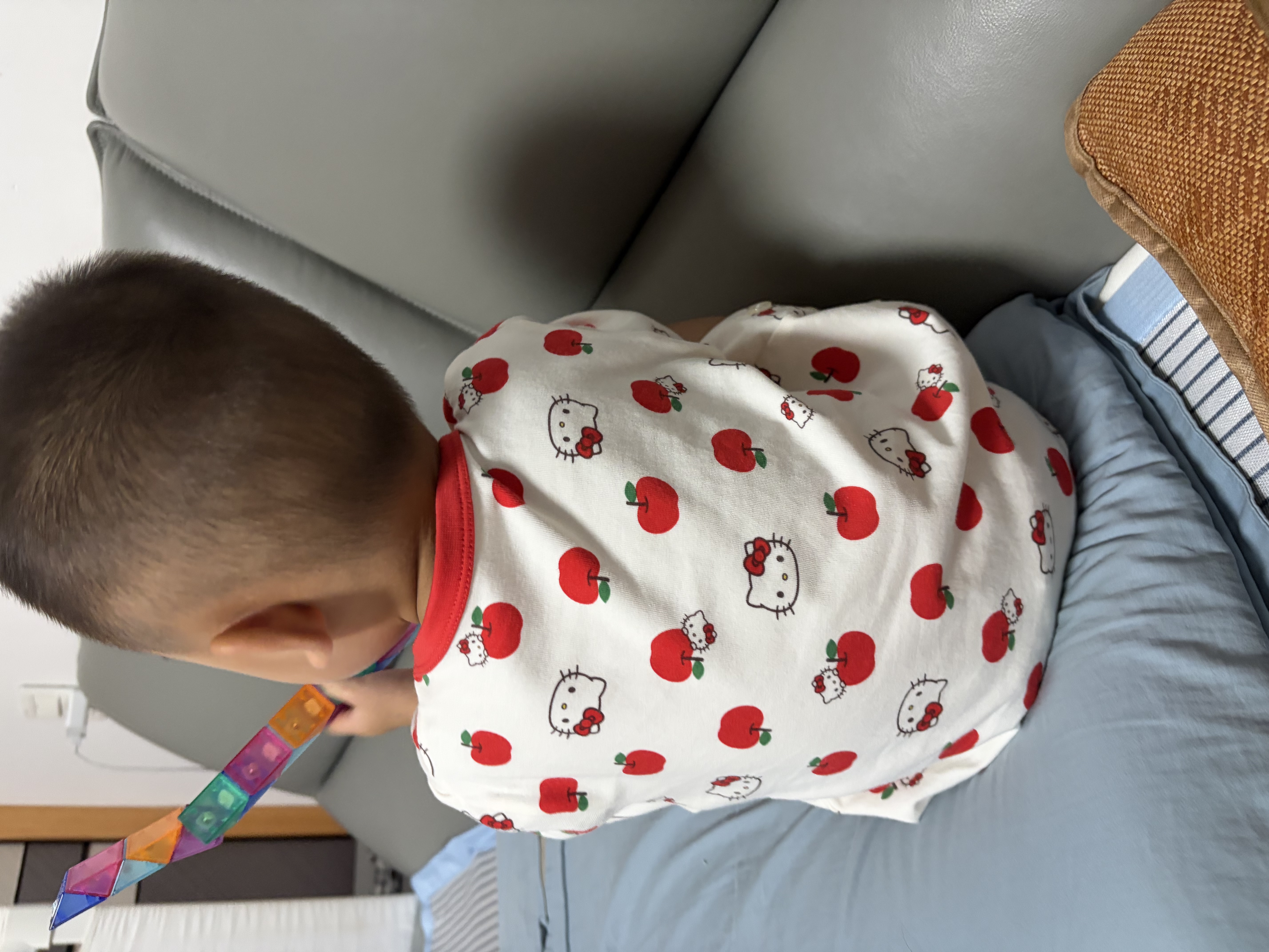 优衣库婴幼儿Sanrio快干睡衣/短袖宝宝UT三丽鸥睡衣484425 13 玫红色 100 实拍图
