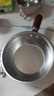 特厚不锈钢平底锅奶锅电磁炉通用不粘锅辅食锅汤锅煮锅蒸锅汤锅 胡桃木锅17cm 实拍图