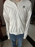 adidas复古风休闲梭织立领夹克外套男女秋季阿迪达斯官方三叶草   亮白   M 实拍图