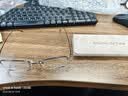 蔡司（ZEISS）纯钛近视眼镜男半框可配度数防蓝光商务超轻眼镜框专业配变色镜片 【日本进口纯钛】8069枪色 无度数-创果防蓝光镜片 实拍图