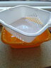 茶花洗菜篮沥水篮滤水筛双层两用果蔬沥水筛滤水筐水果盘大中号可选 橙色 大号1160 实拍图