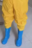 FOOTOPPO儿童雨鞋赶海服涉水连体裤玩水叉裤水裤赶水装备防水雨裤 实拍图