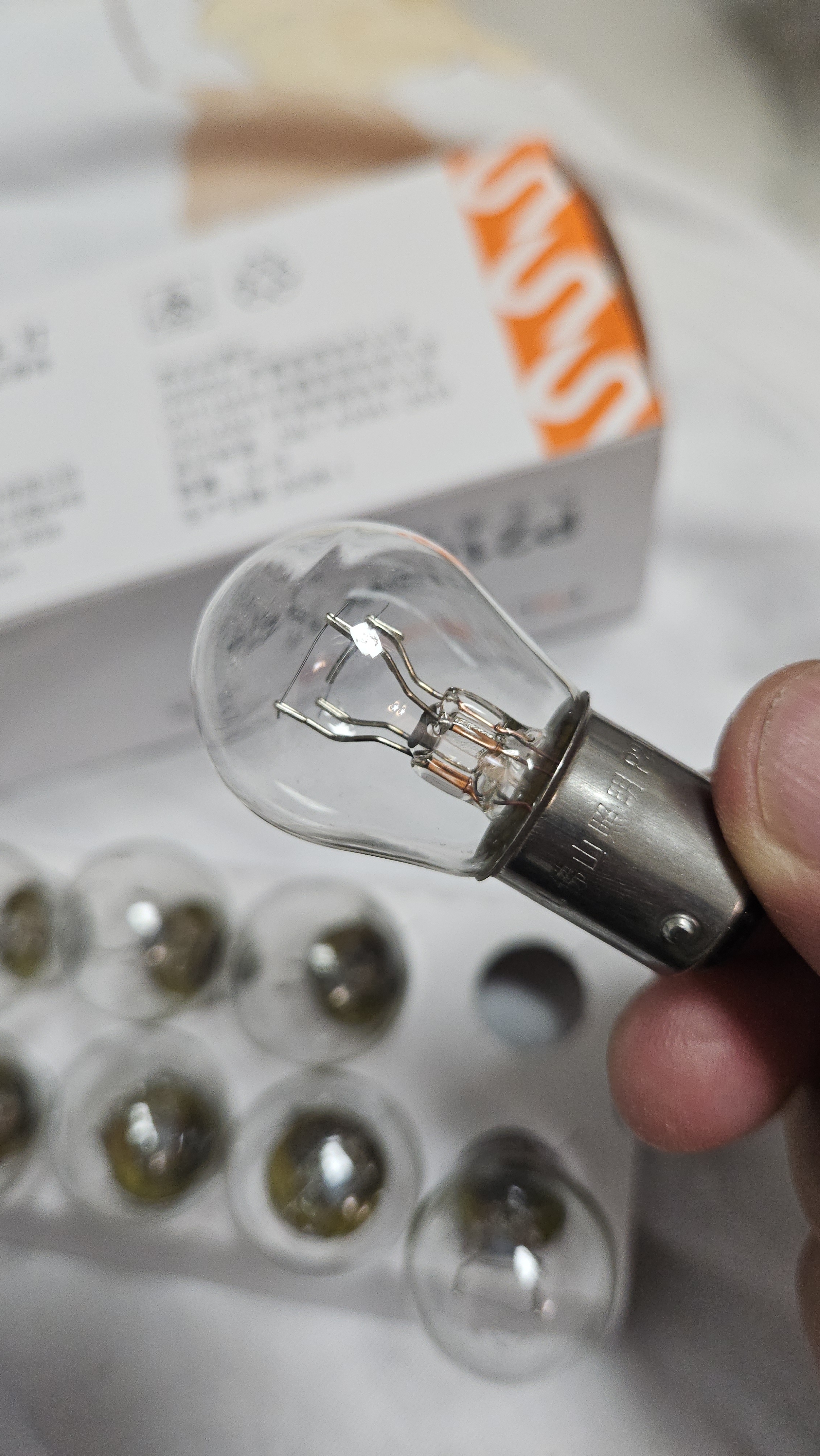佛山照明汽车货车灯刹车倒车转向灯泡【P21/5W】12V双丝高低角 10只 实拍图