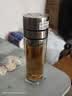 青苹果茶水分离杯350ml 双层玻璃一键开盖泡茶杯 中秋国庆节结婚伴手礼 实拍图