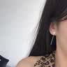 BJYLS999纯银针雪花耳钉女养耳洞流苏耳线足银针耳环2026轻奢高级耳饰 【999足银耳链】雪花耳线一对 实拍图