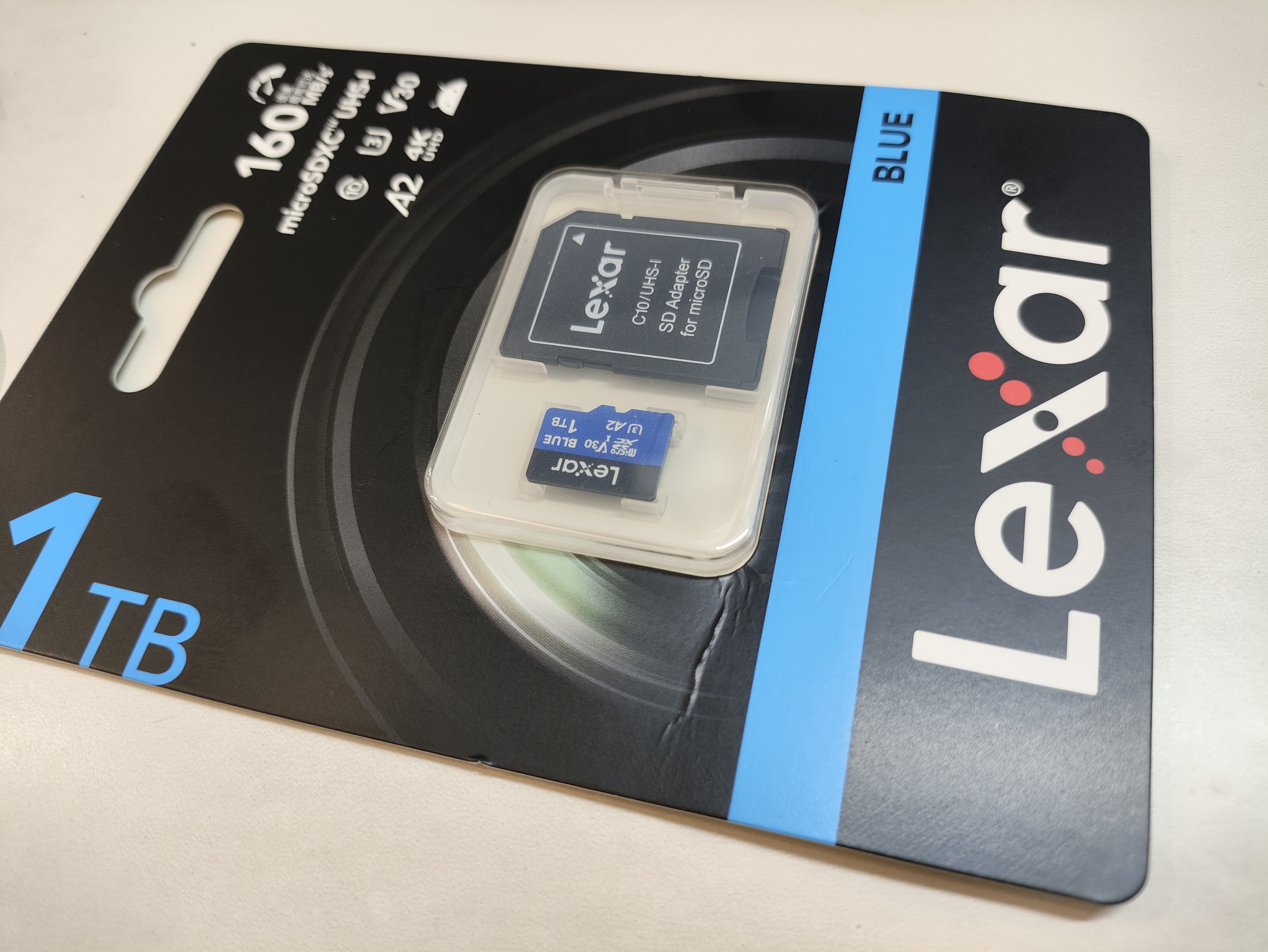 雷克沙（Lexar）1TB TF（MicroSD）存储卡 V30 A2 读160MB/s 游戏机平板行车监控录像内存卡 4K超清拍摄（BLUE） 实拍图