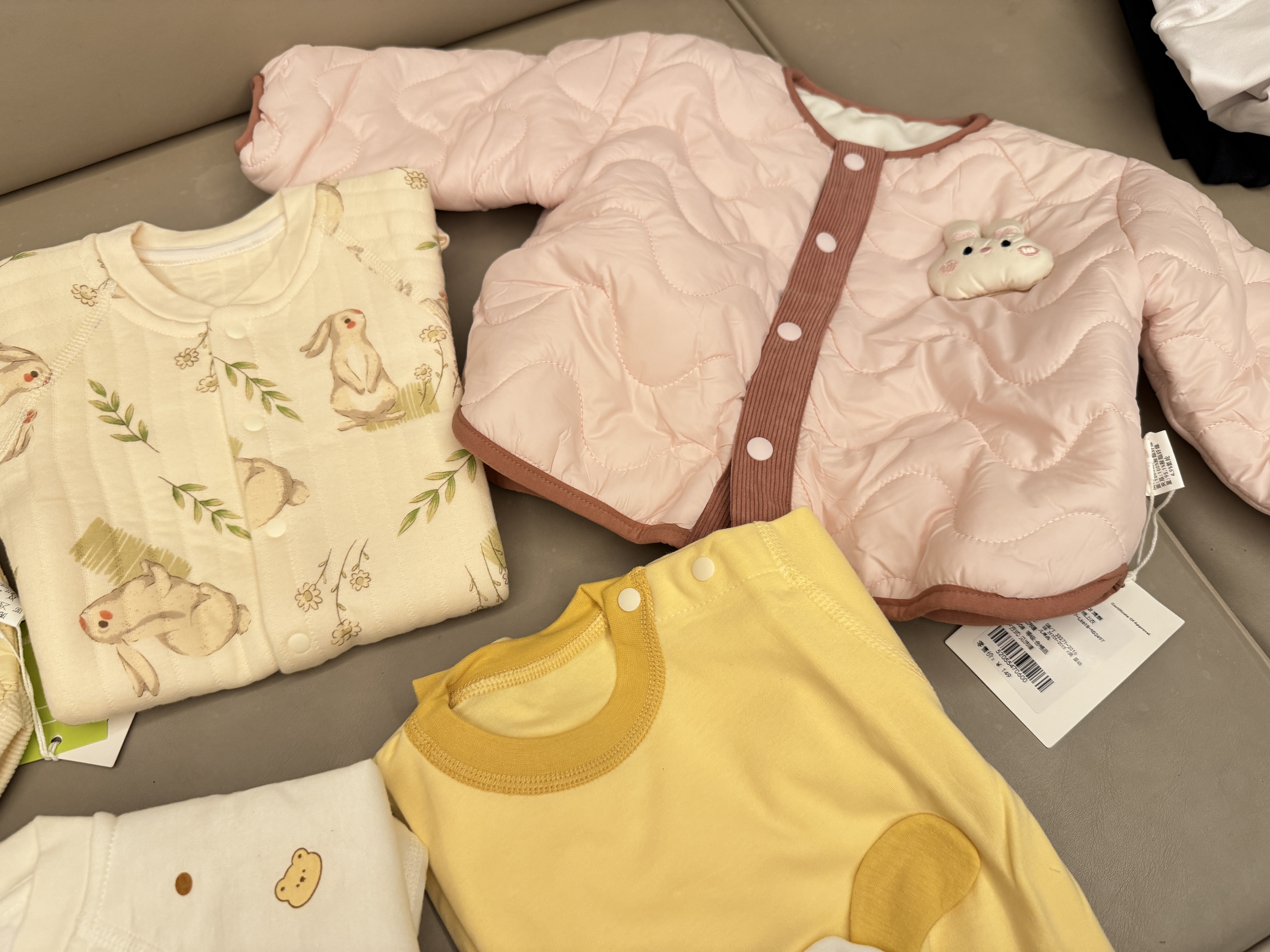 婧麒（JOYNCLEON）秋冬婴儿连体衣新生男女宝宝夹棉衣服无骨哈衣爬服小月龄睡衣 小熊头【40g棉连体衣】 80cm  【9-18个月建议体重8.5-10kg】 实拍图