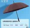 天堂伞 双人雨伞直柄 大号半自动雨伞16骨加固抗风拒水 沙棕色 实拍图