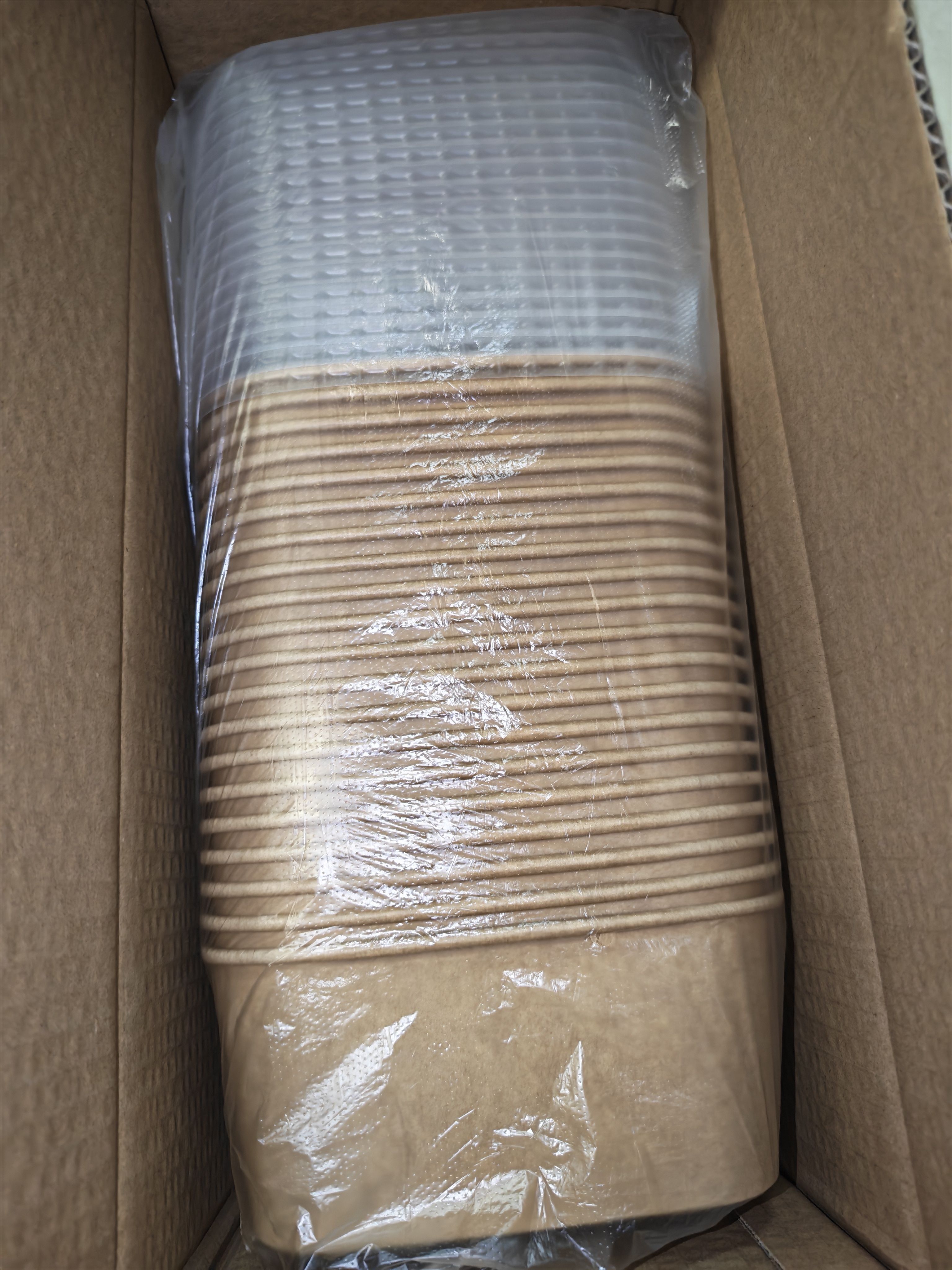 美丽雅一次性饭盒1000ml20套方形食品级带盖外卖牛皮纸打包盒可微波 实拍图