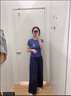优衣库麻混纺舒适长裤/常规款女装/休闲裤26春夏新款482246 69 藏青色 XL 实拍图