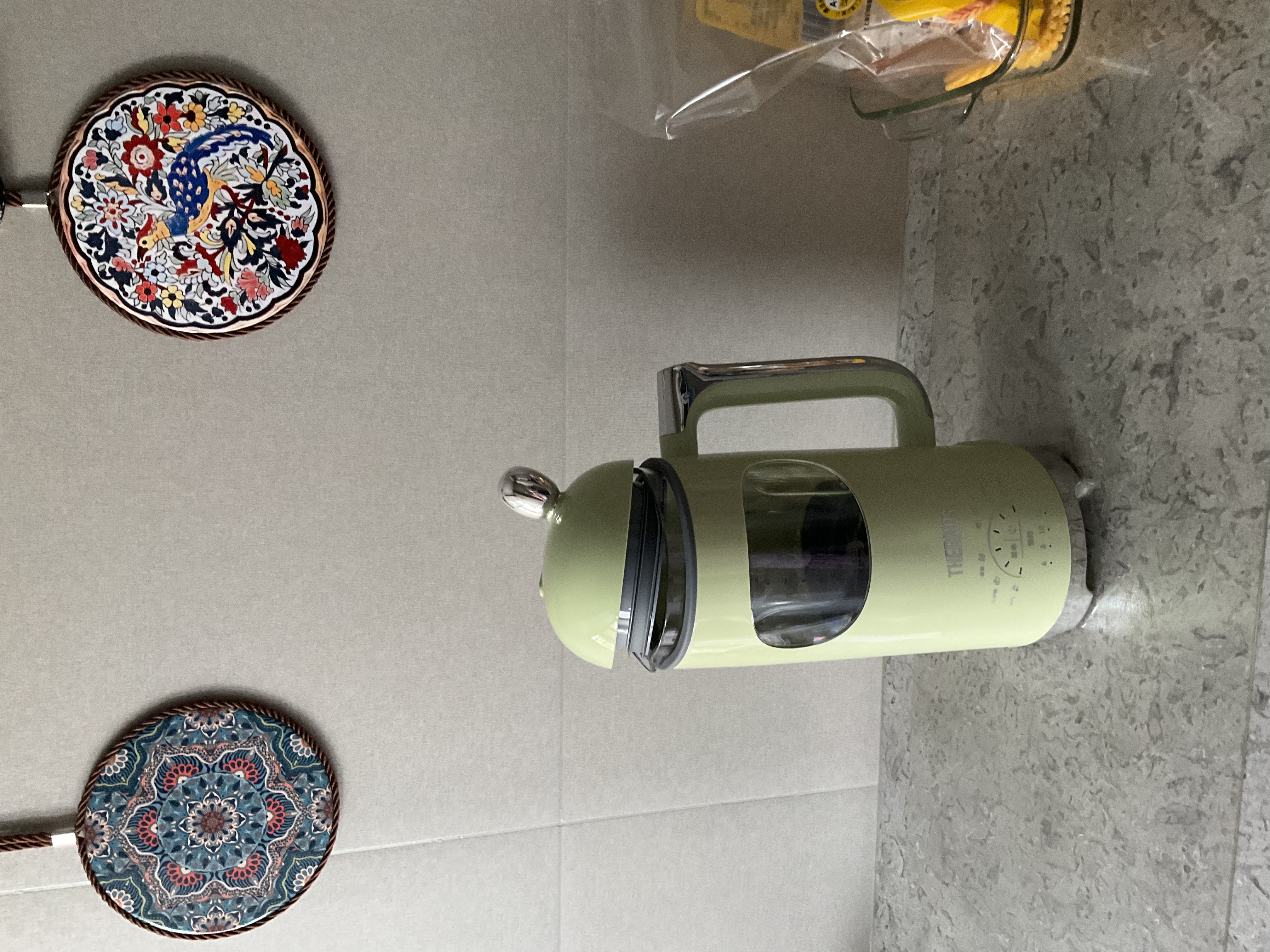 膳魔师（THERMOS）破壁机豆浆机全自动免煮2026新款静音家用自清洗榨汁机小型1-2人免洗流食轻音料理机大容量可预约 【细腻无渣】山岚绿 实拍图