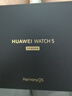 华为HUAWEI WATCH 5 42mm基础款深锖色不锈钢表壳幻月黑氟橡胶表带eSIM智能手表 实拍图