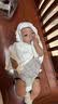 BabyWatch宝宝防晒衣服小月龄婴幼儿斗篷男女童冰丝防紫外线披风 【原纱防晒UPF50+】触瞬凉感-白 均码 （0-3岁适用） 实拍图