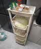 金隆兴厨房小推车置物架多层婴儿用品浴室落地蔬菜零食可移动收纳架 4层 实拍图