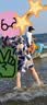 渠辰泳衣泡温泉女妈妈款中老年保守泳衣宽松显瘦夏季连体裙式宽松泳装 宝蓝色 均码 【建议120-160斤】 均码 （含打底裤） 实拍图