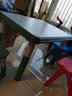 希伯熊 儿童桌子塑料幼儿园套装桌椅宝宝学习吃饭小孩子书桌游戏可升降 墨蓝一桌二椅（2-12岁）80*60CM 实拍图