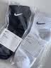 耐克（NIKE）正品NIKE耐克袜子纯棉男女跑步运动篮球袜中长筒四季款透气毛巾底 【四季款】【2黑色1白色】【中筒款】 L码（42-46鞋码） 实拍图