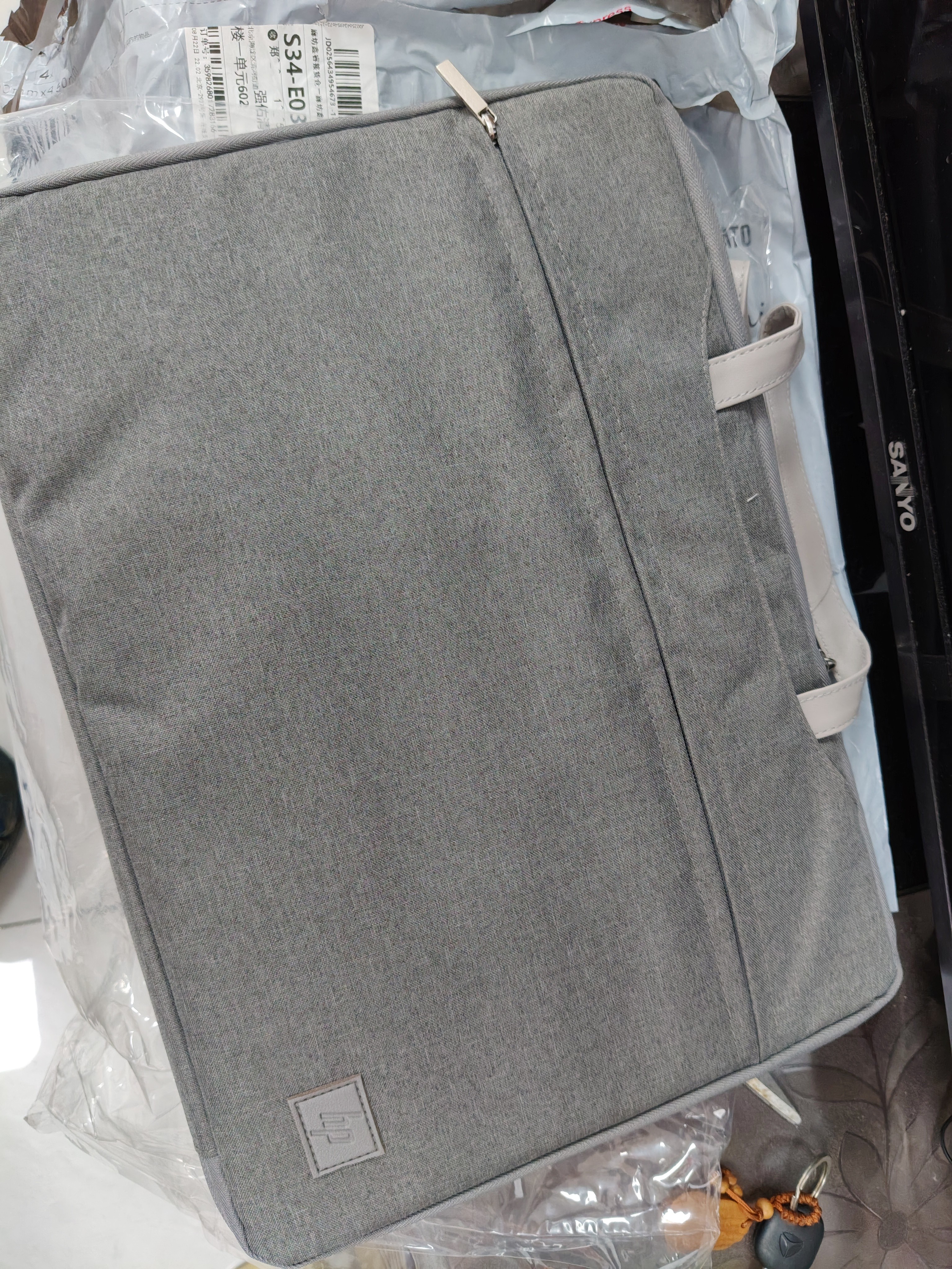 惠普（HP）Pack O电脑包手提包笔记本内胆包14英寸收纳包保护套 通用 惠普电脑壳 灰色 实拍图