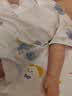 舒贝怡2件装婴儿衣服夏季薄款新生儿连体衣短袖哈衣儿童爬服蓝色66CM 实拍图