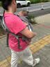 萌娃新宠婴儿背带前后两用前抱式夏季背宝宝外出简易抱娃轻便初生背娃神器 JD冰丝灰（收纳袋/遮阳帽） 实拍图