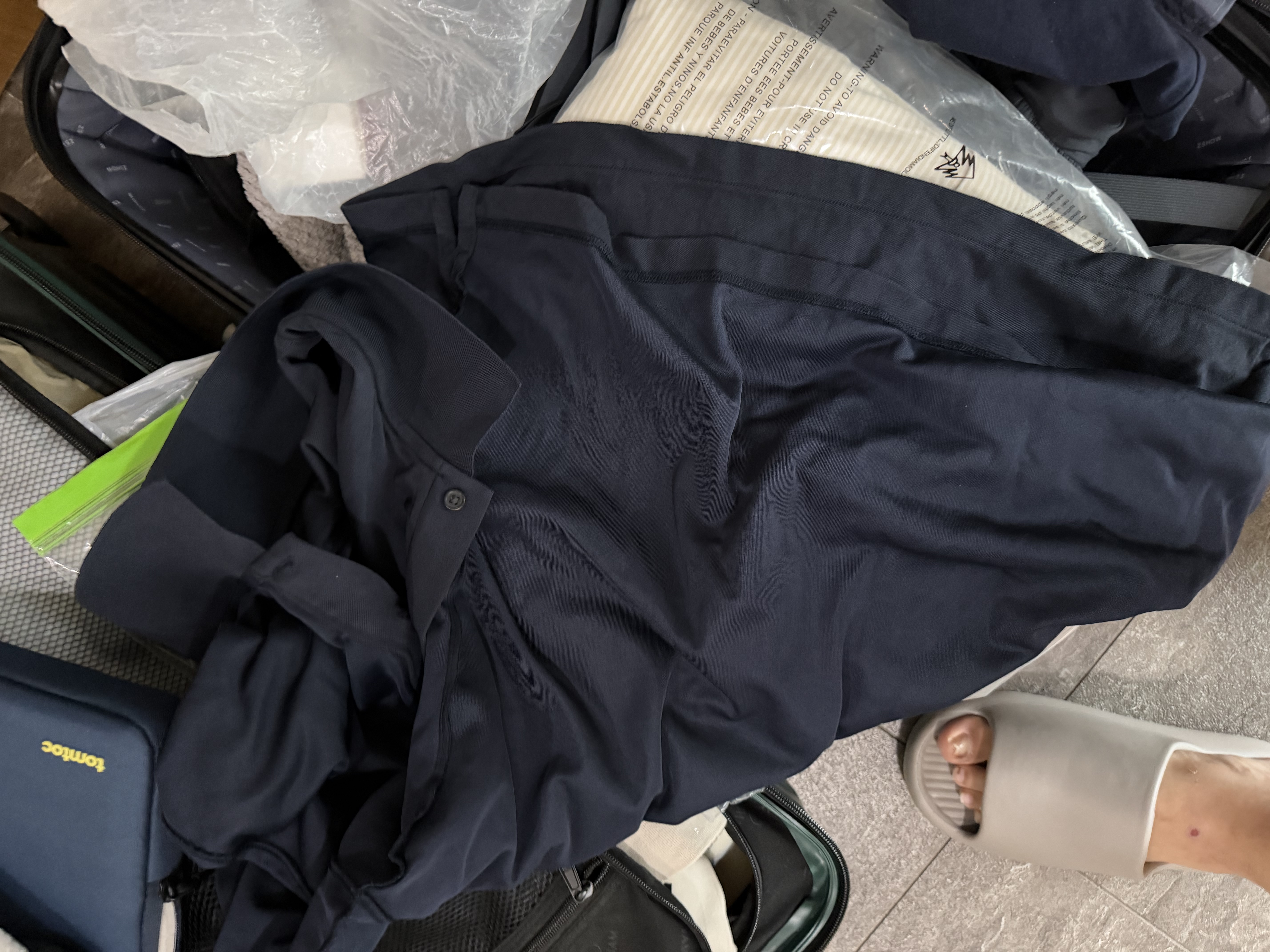 优衣库AIRism POLO衫/短袖男装女装T恤26春夏新款482302 69 藏青色 3XL 实拍图
