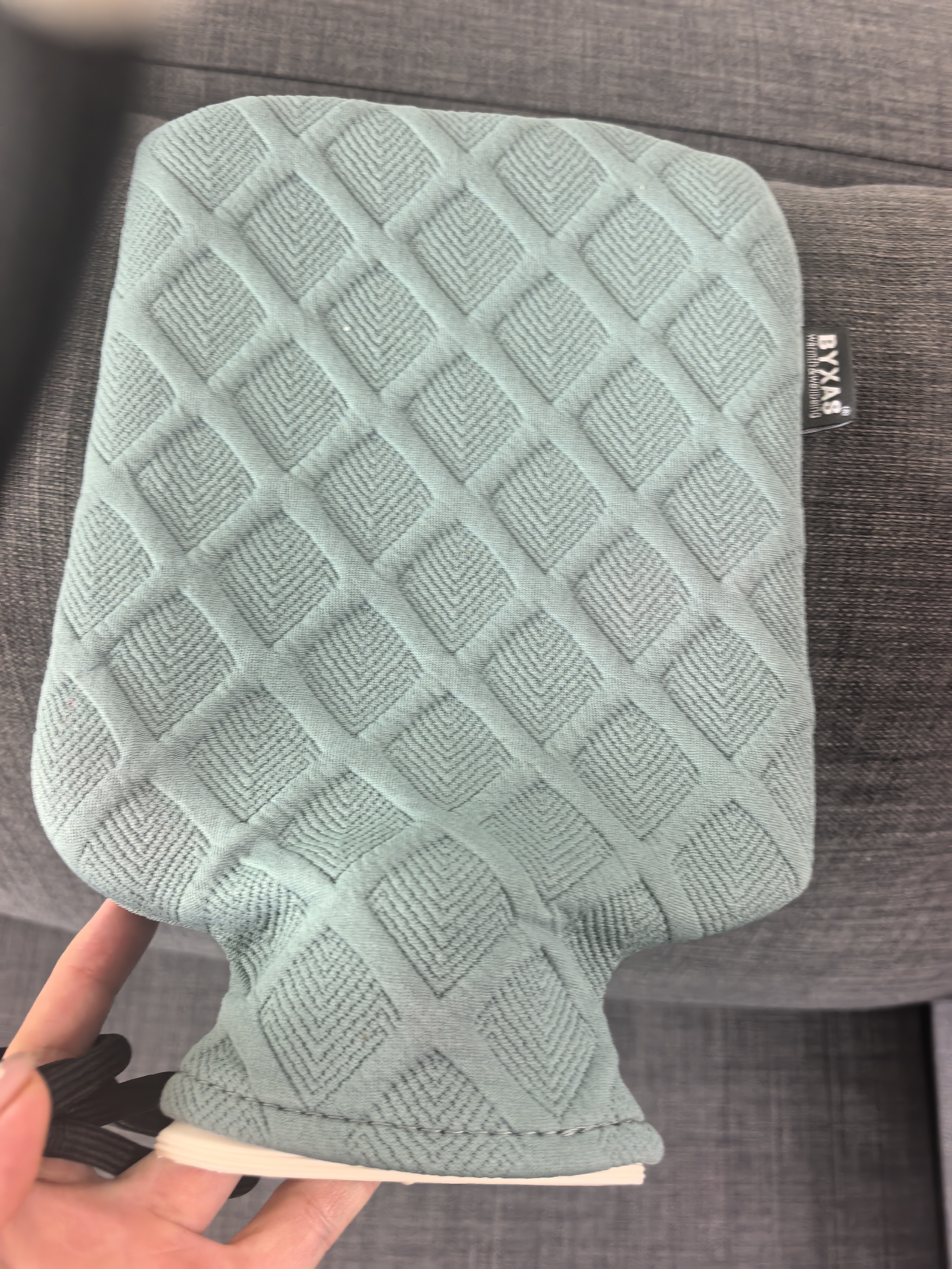 BYXAS/百赛施德国TUV认证灌水暖水袋注水热水袋暖手宝 中号1.2L雾霾蓝 实拍图